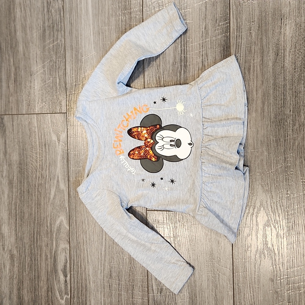EUC Disney Minnie Mouse Totally Bewitching Infant Girls sz 12M long sleeve shirt - Picture 1 of 5